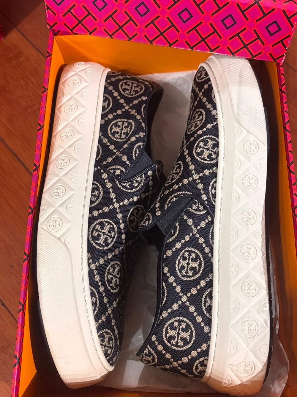 the Tory Burch T Monogram Ladybug slip-on sneakers, new